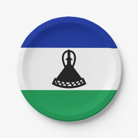 Lesotho Flag Pappteller (Vorderseite)