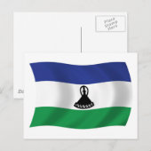 Lesotho Flag Postcard Postkarte (Vorne/Hinten)