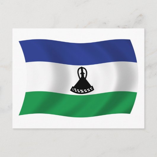 Lesotho Flag Postcard Postkarte (Vorderseite)