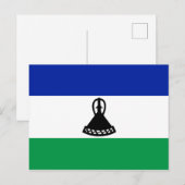 Lesotho Flag Postcard Postkarte (Vorne/Hinten)