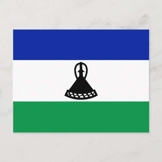 Lesotho Flag Postcard Postkarte (Vorderseite)