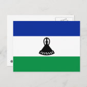 Lesotho Flag Postcard Postkarte (Vorne/Hinten)