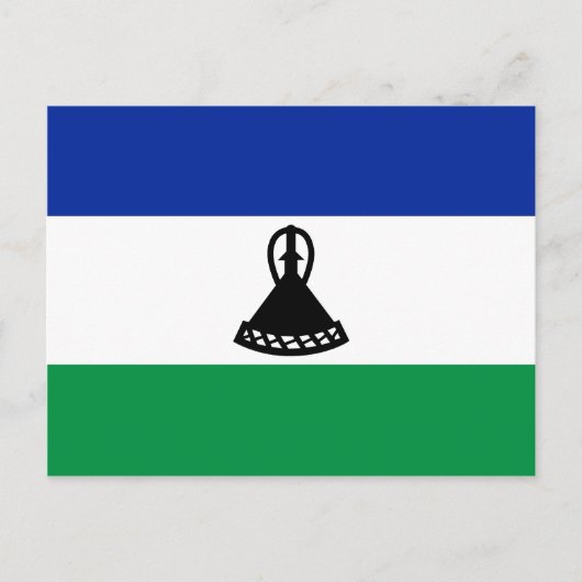 Lesotho Flag Postcard Postkarte (Vorderseite)