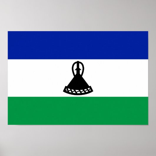 Lesotho Flag Poster (Vorne)