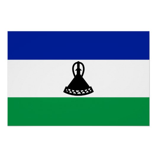 Lesotho Flag Poster (Vorderseite)