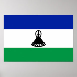 Lesotho Flag Poster