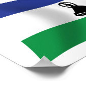 Lesotho Flag Poster Print (Ecke)