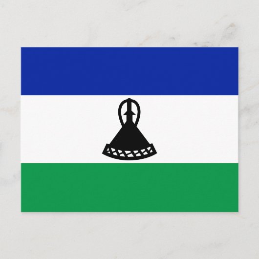 Lesotho Flag Postkarte (Vorderseite)