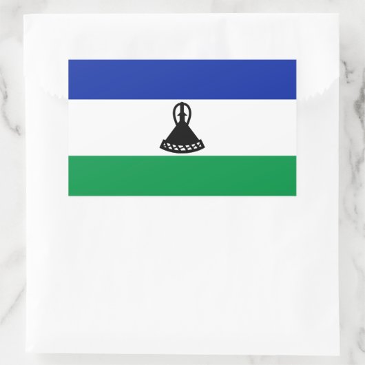 Lesotho Flag Rechteckiger Aufkleber (Tasche)