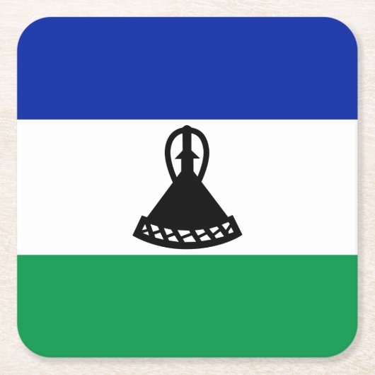 Lesotho Flag Rechteckiger Pappuntersetzer (Vorderseite)