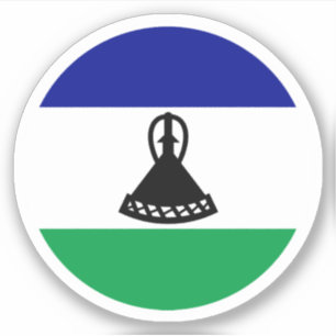 Lesotho-Flag-Rundsticker Aufkleber