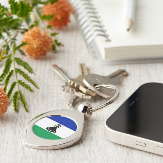 Lesotho Flag Schlüsselanhänger (Seite)