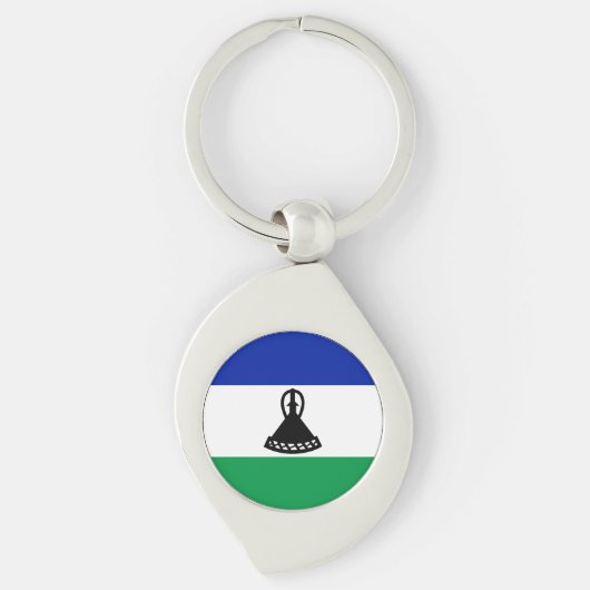 Lesotho Flag Schlüsselanhänger (Vorderseite)
