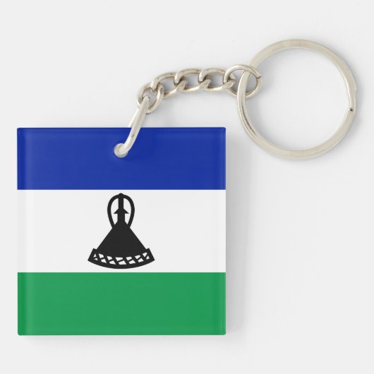 Lesotho Flag Schlüsselanhänger (Rückseite)