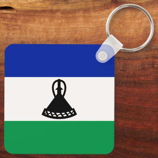 Lesotho Flag Schlüsselanhänger (Rückseite)