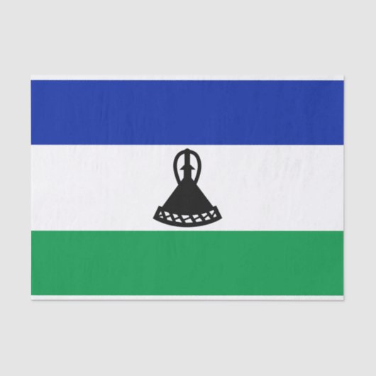 Lesotho Flag Seidenpapier (Vorderseite)