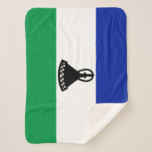 Lesotho Flag Sherpadecke (Vorderseite)