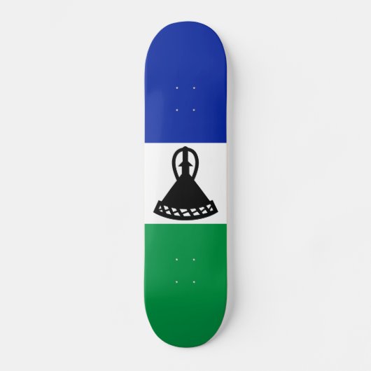 Lesotho Flag Skateboard (Vorderseite)