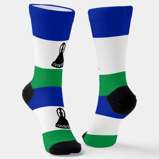 Lesotho Flag Socken (Gewinkelt)