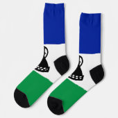Lesotho Flag Socken (Linkes Detail)