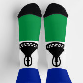 Lesotho Flag Socken (Oben)