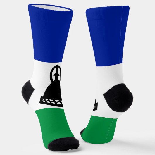 Lesotho Flag Socken (Gewinkelt)