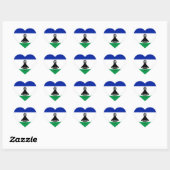 Lesotho Flag Splendid Patriotic Herz-Aufkleber (Blatt)