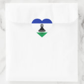 Lesotho Flag Splendid Patriotic Herz-Aufkleber (Tasche)
