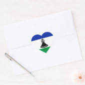 Lesotho Flag Splendid Patriotic Herz-Aufkleber (Umschlag)