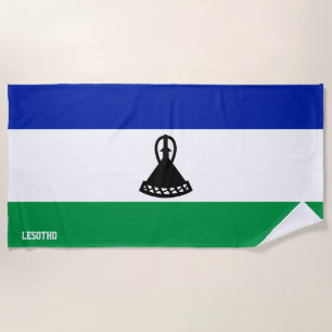 Lesotho Flag Splendid Patriotic Strandtuch