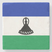 Lesotho Flag Steinuntersetzer (Vorderseite)