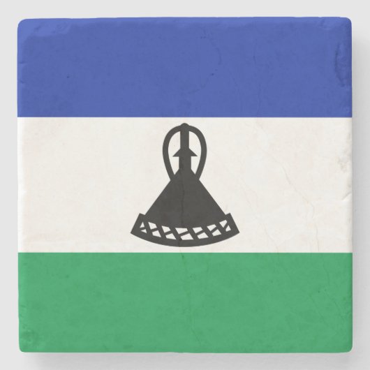 Lesotho Flag Steinuntersetzer (Vorderseite)