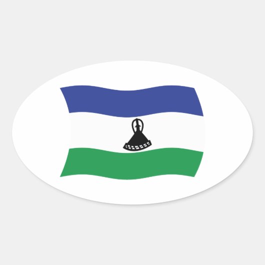 Lesotho Flag Sticker (Vorderseite)