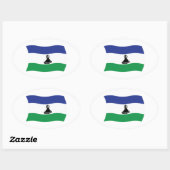 Lesotho Flag Sticker (Blatt)