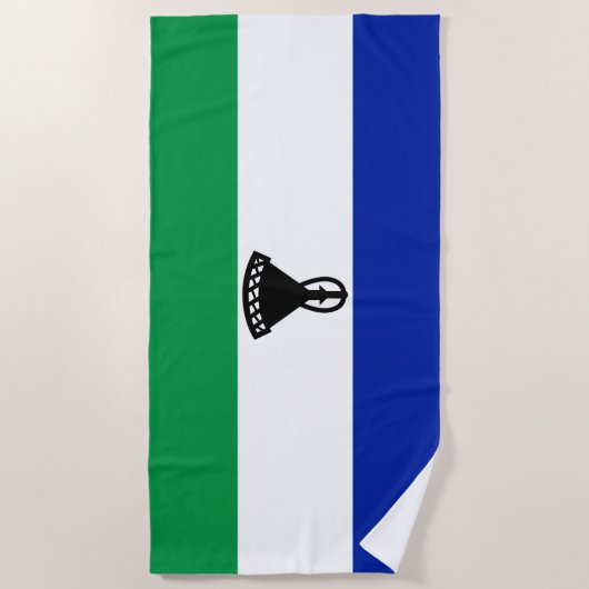 Lesotho Flag Strandtuch (Vorderseite)