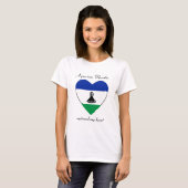 Lesotho Flag Sweetheart T - Shirt (Vorne ganz)