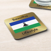 Lesotho Flag+Text Untersetzer (Linke Seite)