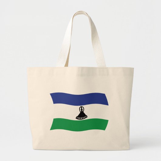 Lesotho Flag Tote Bag Jumbo Stoffbeutel (Vorne)