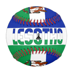 Lesotho Flag und Wappen Patriotisch Baseball