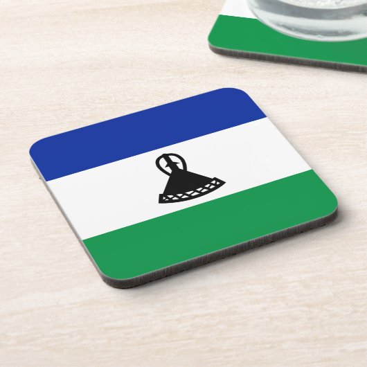 Lesotho Flag Untersetzer (Linke Seite)