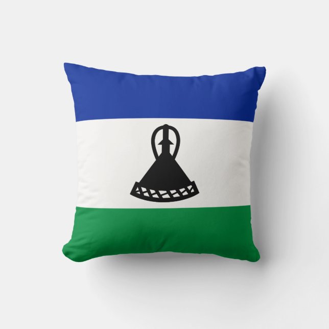 Lesotho Flag x Flag Kissen (Vorderseite)