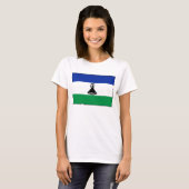 Lesotho Flag x Map T - Shirt (Vorne ganz)