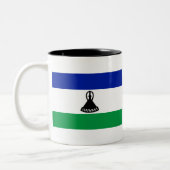 Lesotho Flag Zweifarbige Tasse (Links)