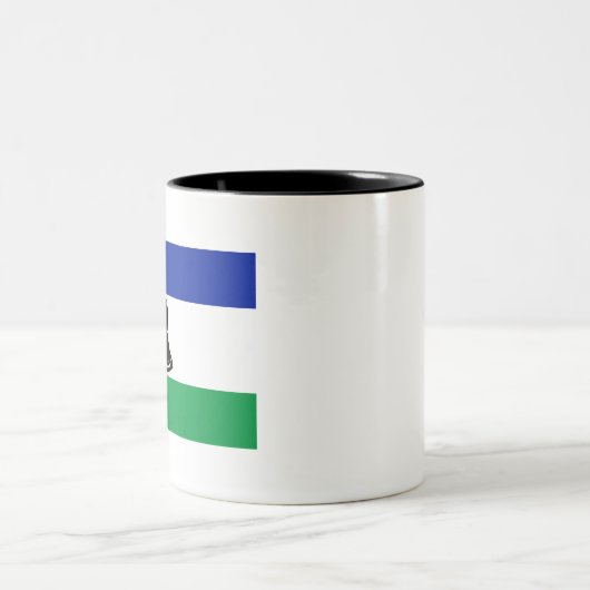 Lesotho Flag Zweifarbige Tasse (Mittel)