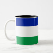 Lesotho Flag Zweifarbige Tasse (Links)