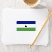 Lesotho-Flagge Adressaufkleber (Insitu)