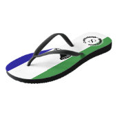 Lesotho-Flagge Badesandalen (Schrägansicht)