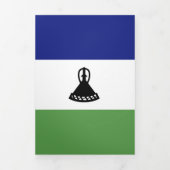 Lesotho-Flagge Dreifach Gefaltete Karte (Cover)