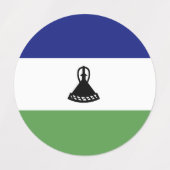 Lesotho-Flagge Etiketten (Design 1)