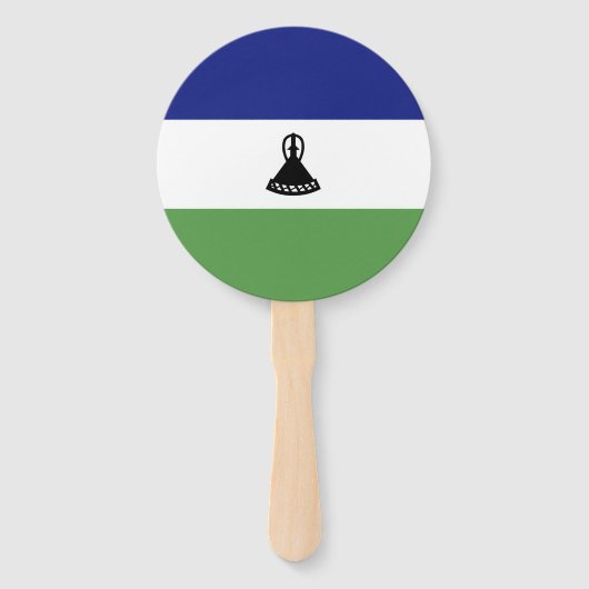 Lesotho-Flagge Fächer (Rückseite)